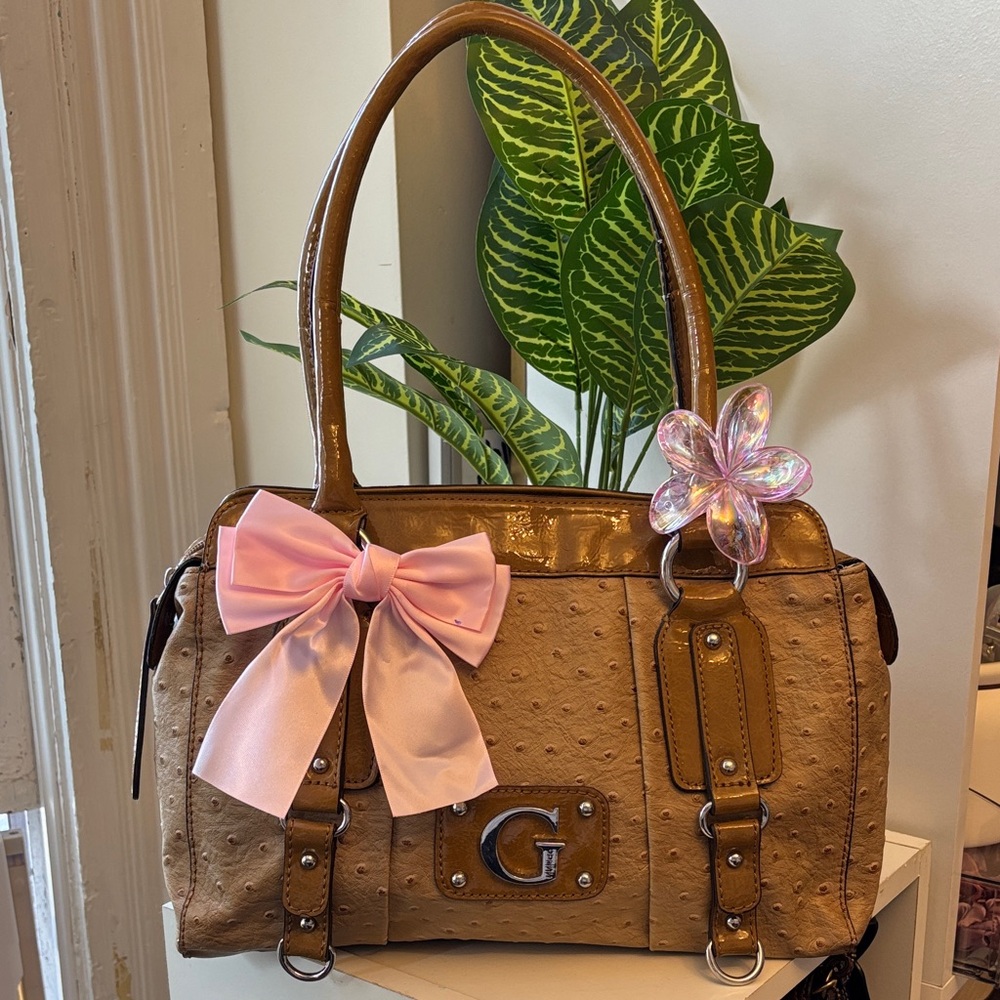 🤎🩷 Vintage Guess Tan Satchel 🩷🤎